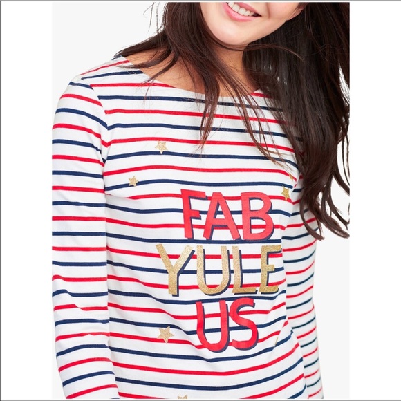 SALE OFR🆕JOULES “FAB YULE US” HARBOUR JERSEY TOP(Sz6) - Picture 1 of 15